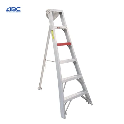 Heavy Duty Adjustable Leg 1A Type Orchard Aluminum Tripod Ladder for Fruit Picking
